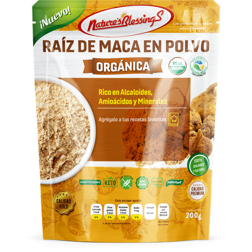 [7503012295875] Raiz de Maca en Polvo Org 200g (Natures Blessings)