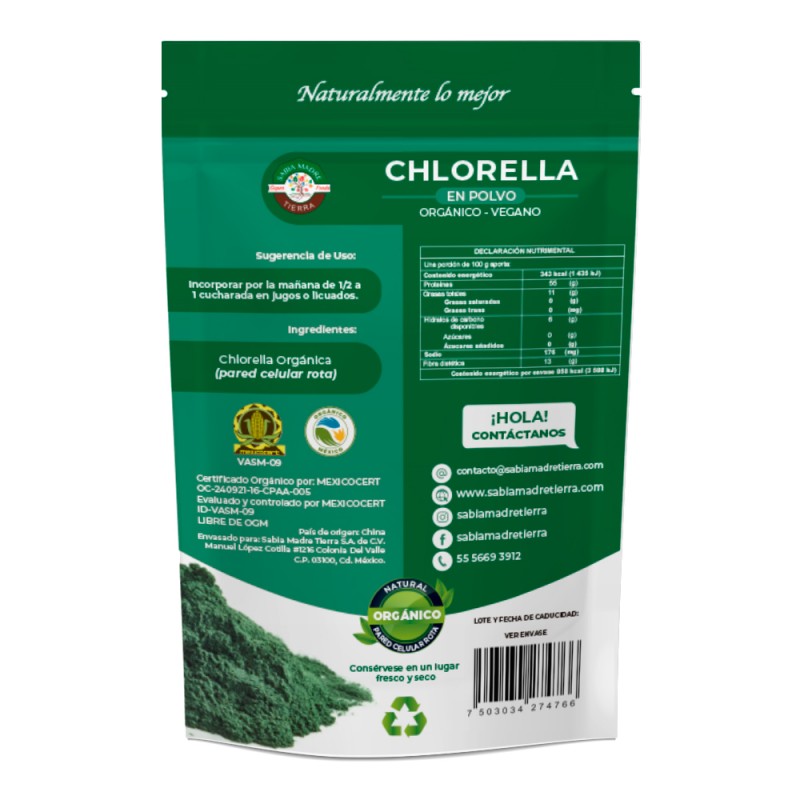 Chlorella en polvo 250 g  (Sabia madre tierra)