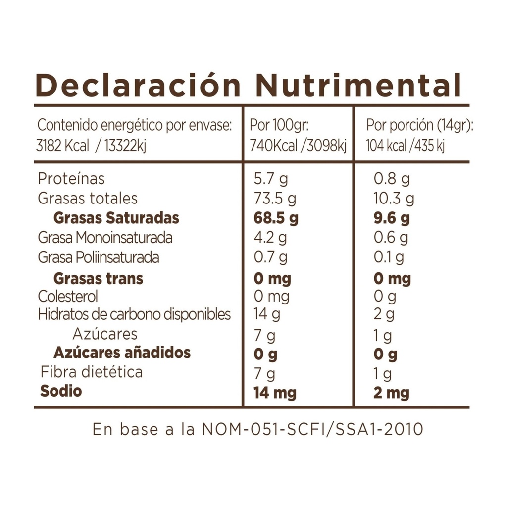 Crema de Coco Org 430 g (Enature)