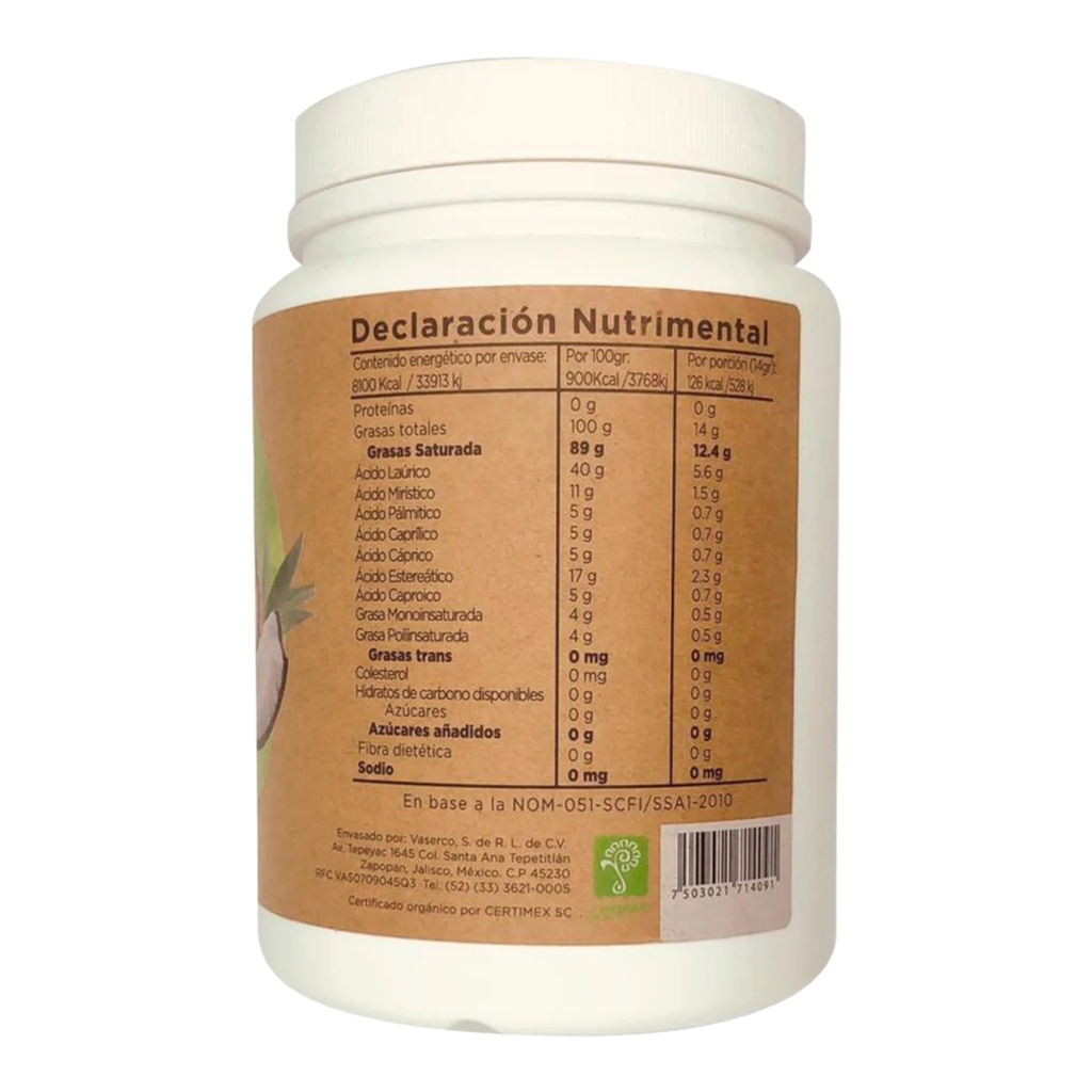 Aceite de Coco sin Olor ni Sabor Org 1L (Enature)