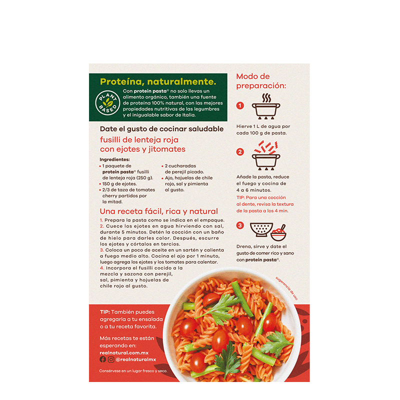 Pasta de Proteina de Lenteja 250 G (REAL NATURAL)