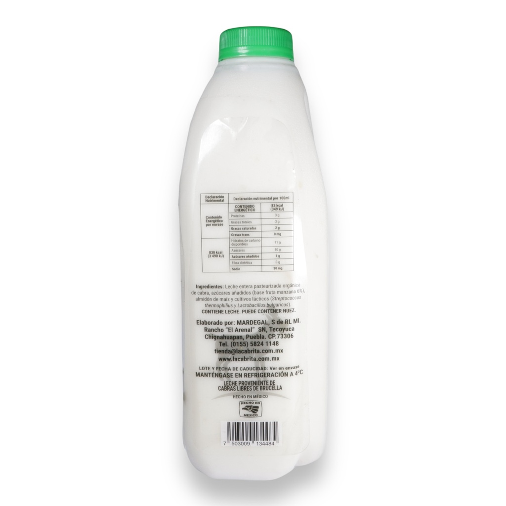 Yogurt cabra Manzana 1 litro (La Cabrita)