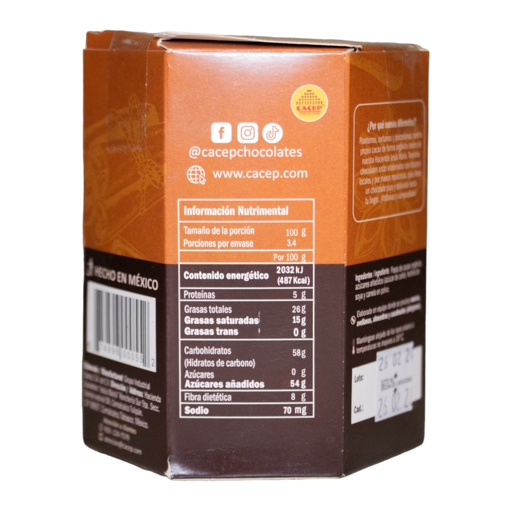 Chocolate de mesa tradicional 7 tabs 340gr (Cacep)