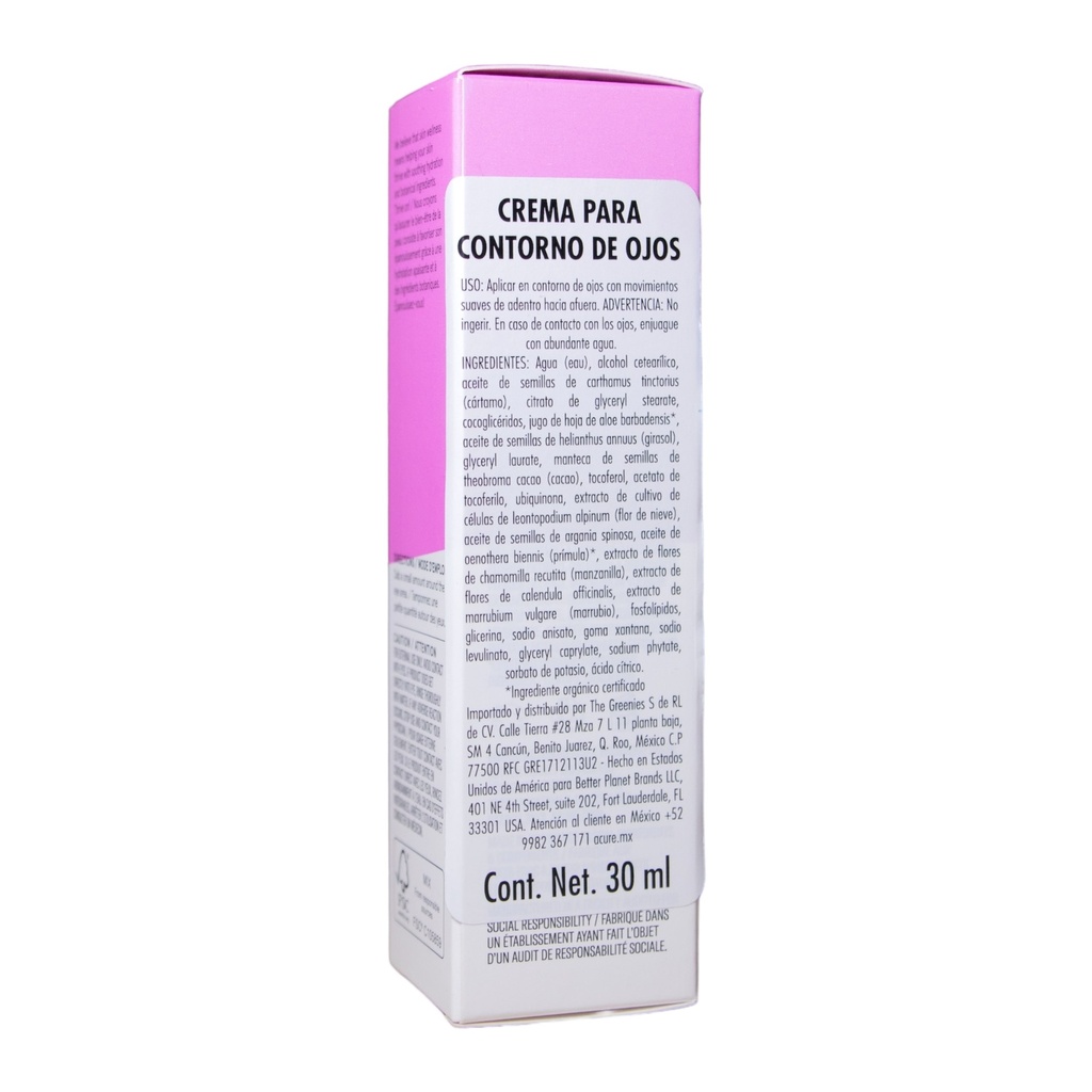Crema para contorno de ojos 30ml (Acure)