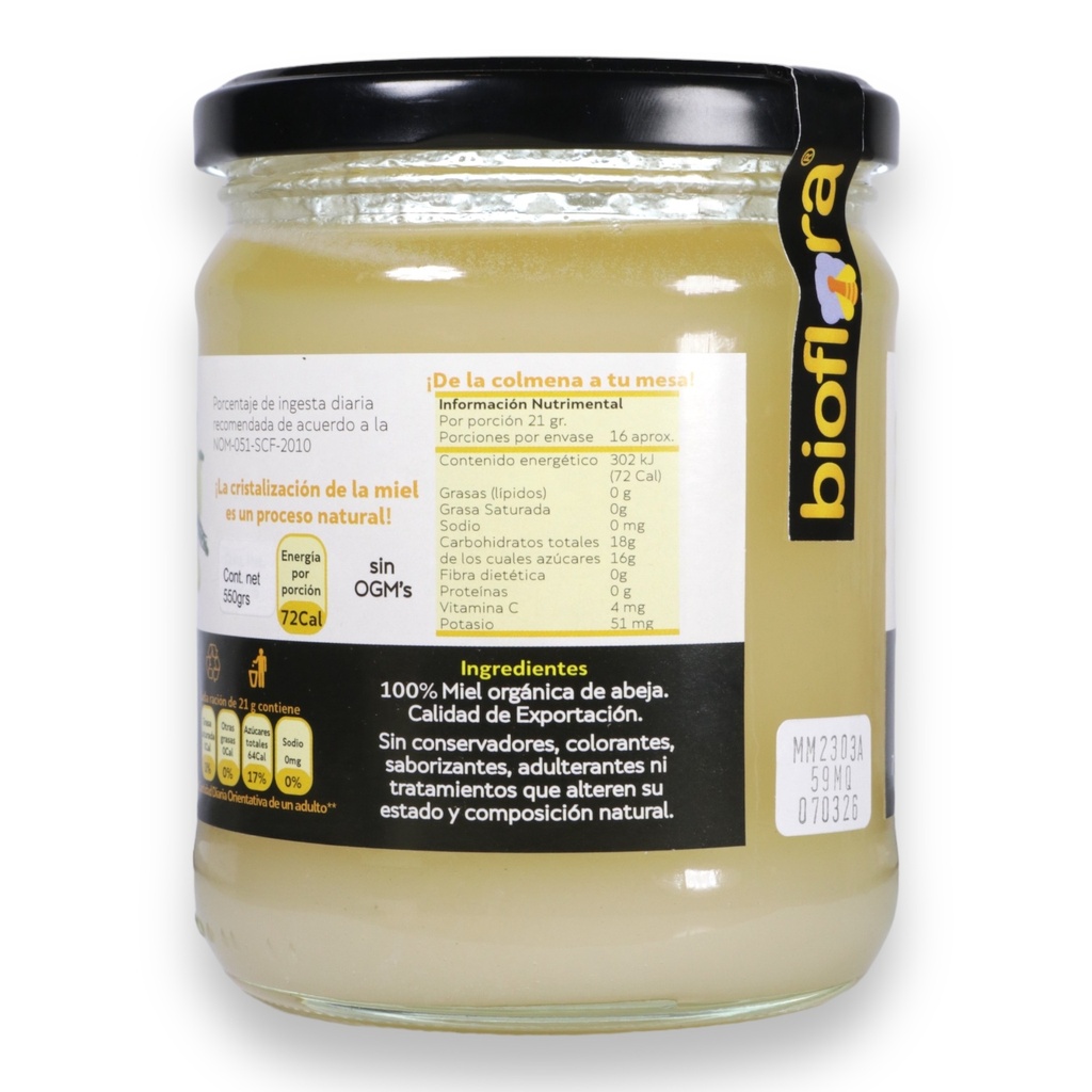 Miel Mezquite 550Gr Org (Bioflora)