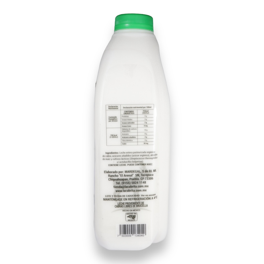 Yogurt cabra Natural 1 litro (La Cabrita)