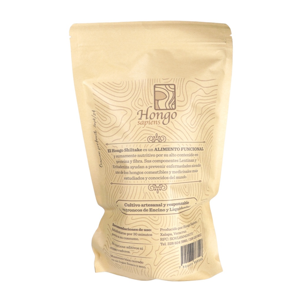 Hongo Shitake deshidratado 100g (Hongo Sapiens)