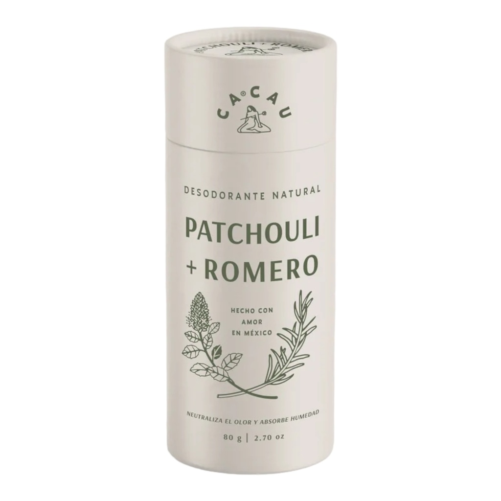 Desodorante Patchouli y Romero 80g (Cacau)