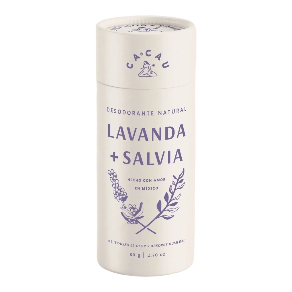 Desodorante Lavanda y Salvia 80g (Cacau)