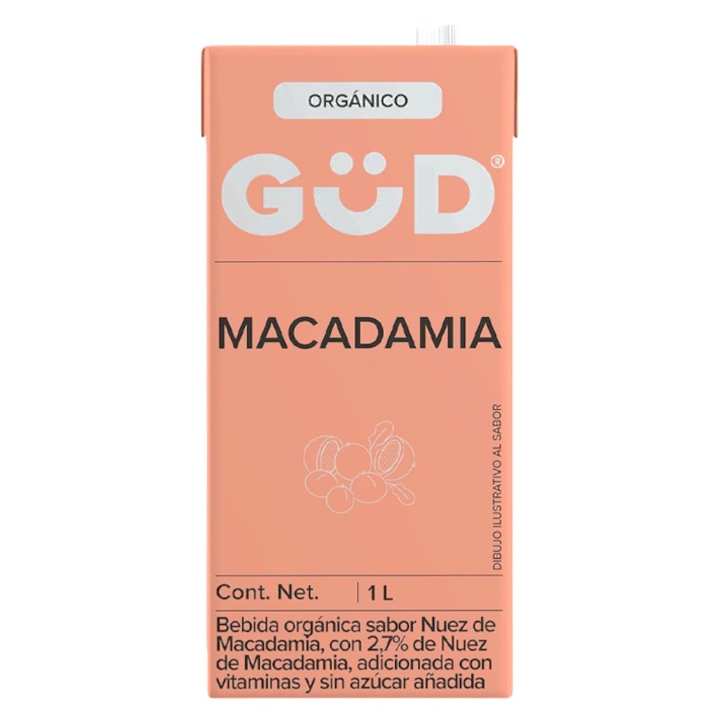 Bebida de Macadamia Sin Azúcar 1L (Gud)