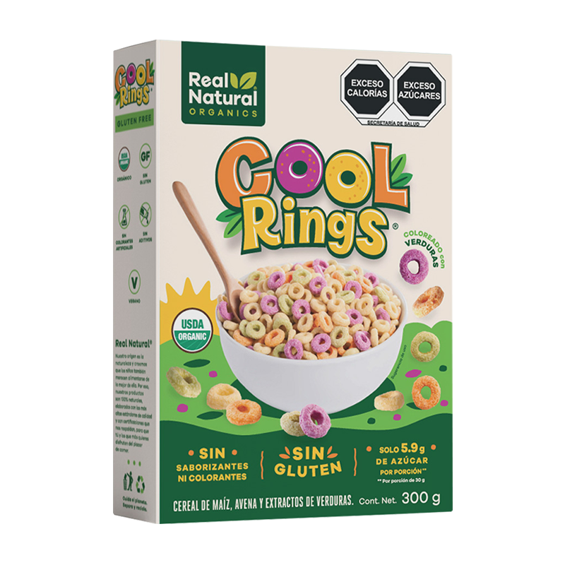 Cereal de maíz y avena Cool Rings 300g (Real Natural)