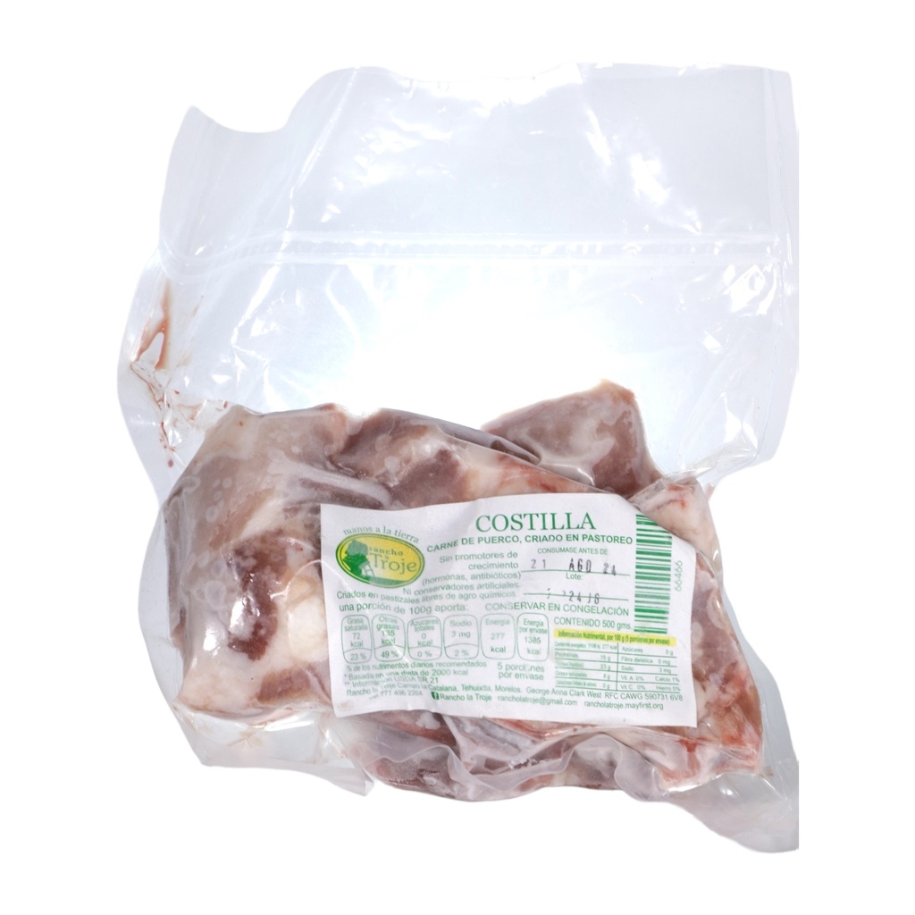 Costilla de cerdo Organica 500g (La Troje)