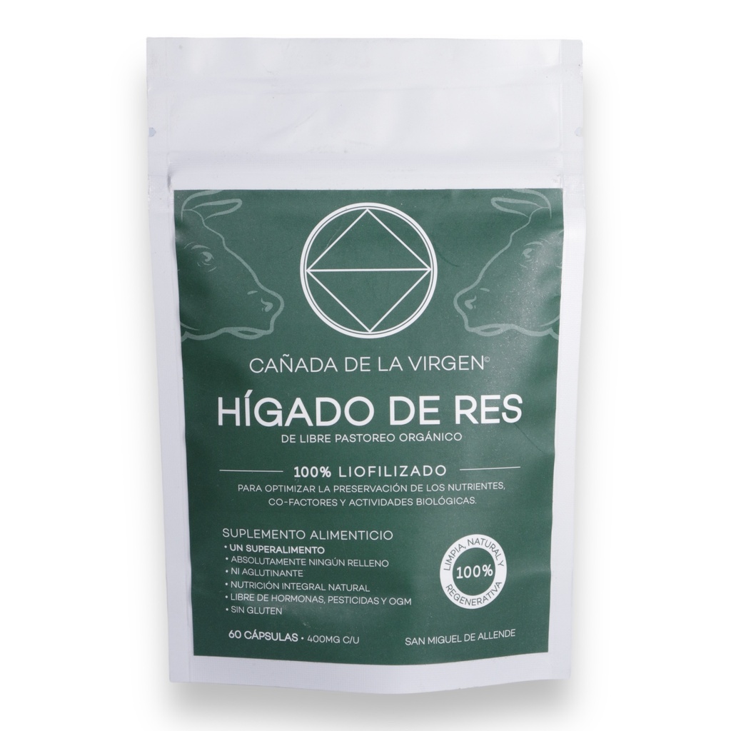 Higado de Res 60 Caps (Cañada de la Virgen)