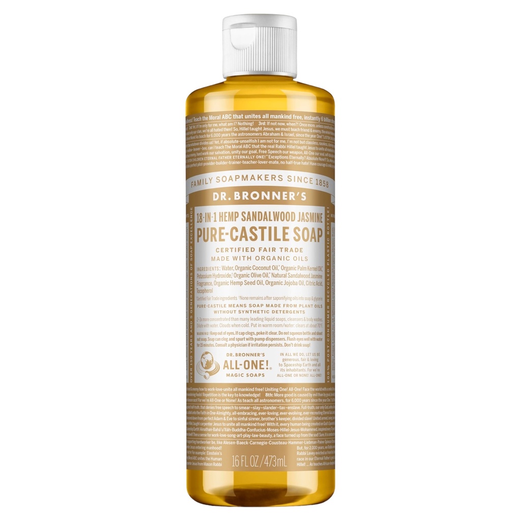 [018787780169] Jabon Liquido Sandalo-Jazmin 473ml (Dr Bronners)