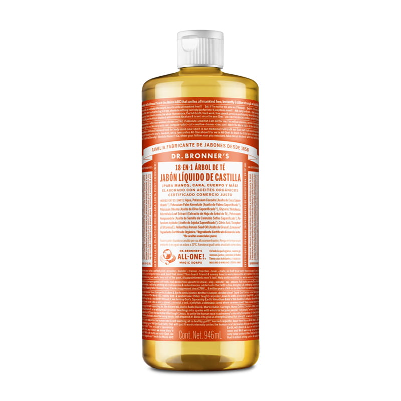 Jabon Liquido de Castilla Tea Tree 32 Oz (Dr Bronners)