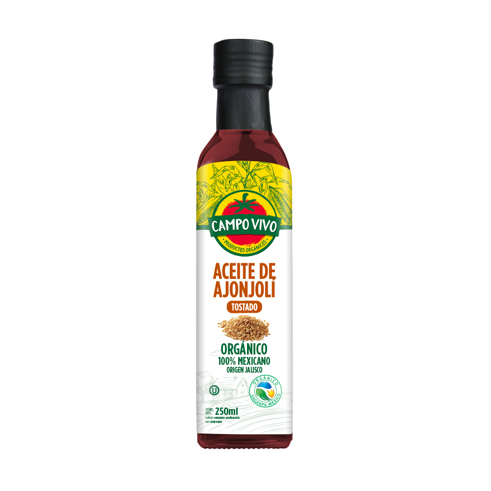 Aceite de ajonjolí tostado 250 ml (Campo Vivo) (copia)