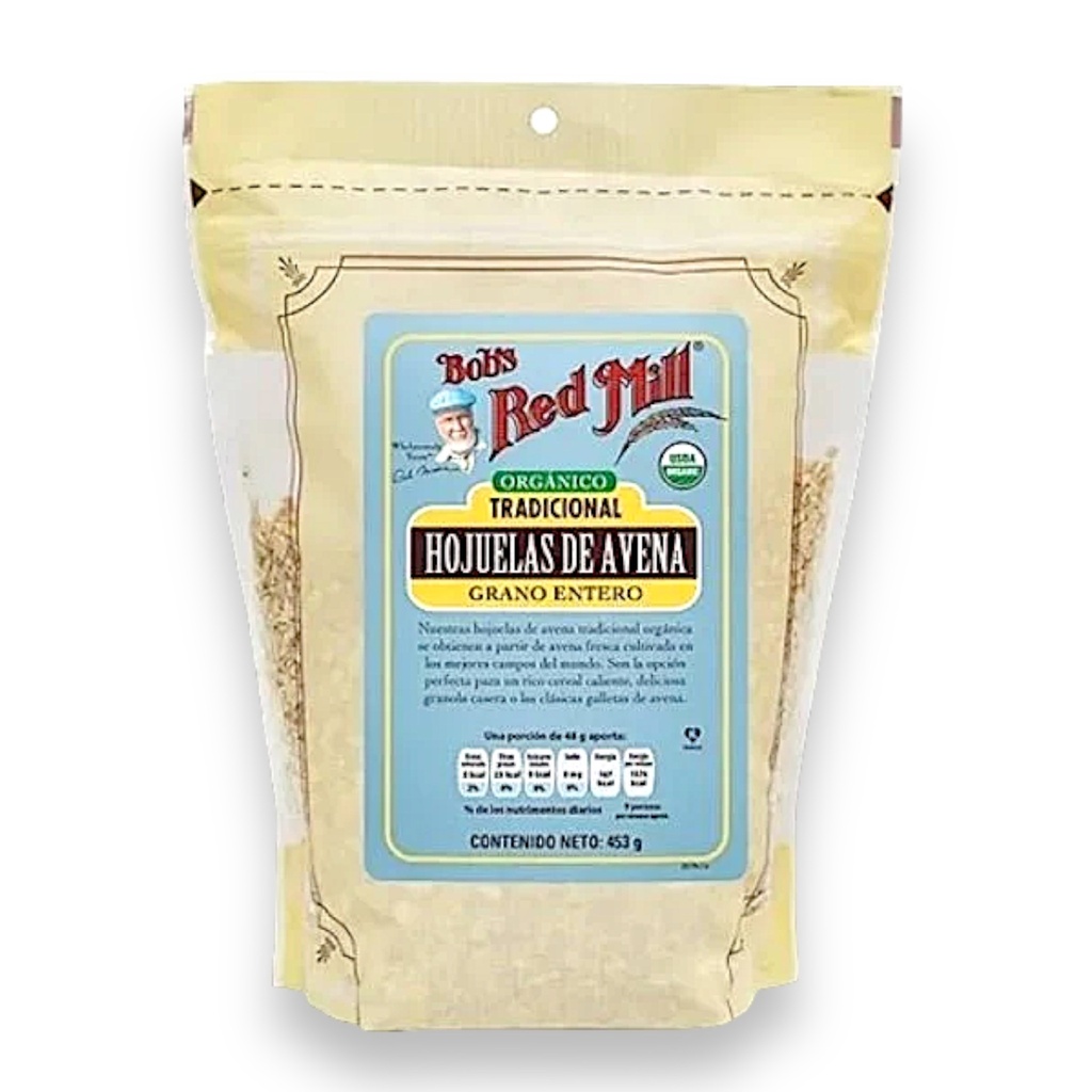 Avena rolada regular Orgánica 453g (Bob´s Red Mill)
