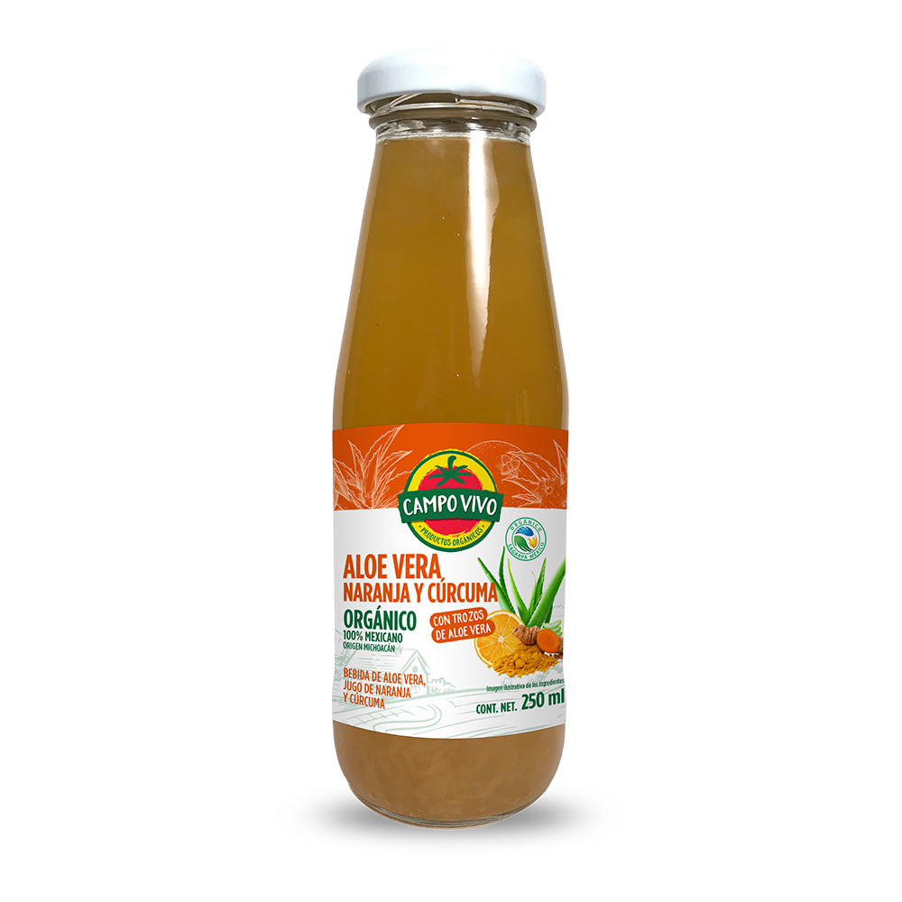 Bebida aloe vera naranja y cúrcuma 250ml (Campo Vivo)