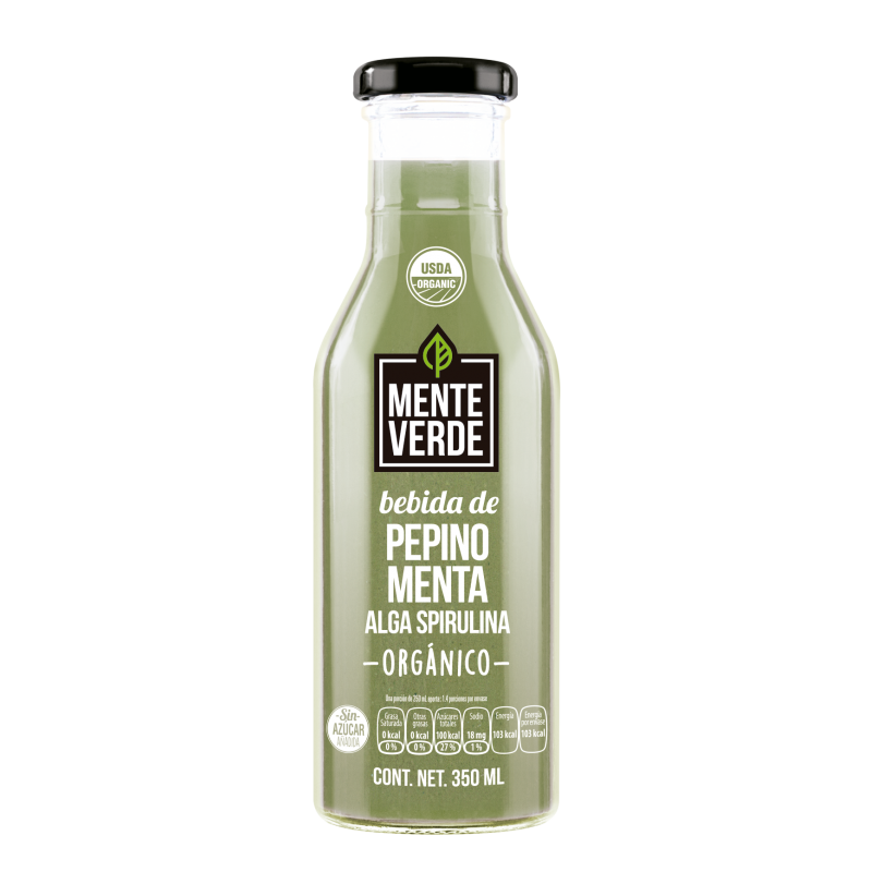 Bebida de Pepino Menta y Espirulina 350ml (Mente Verde)