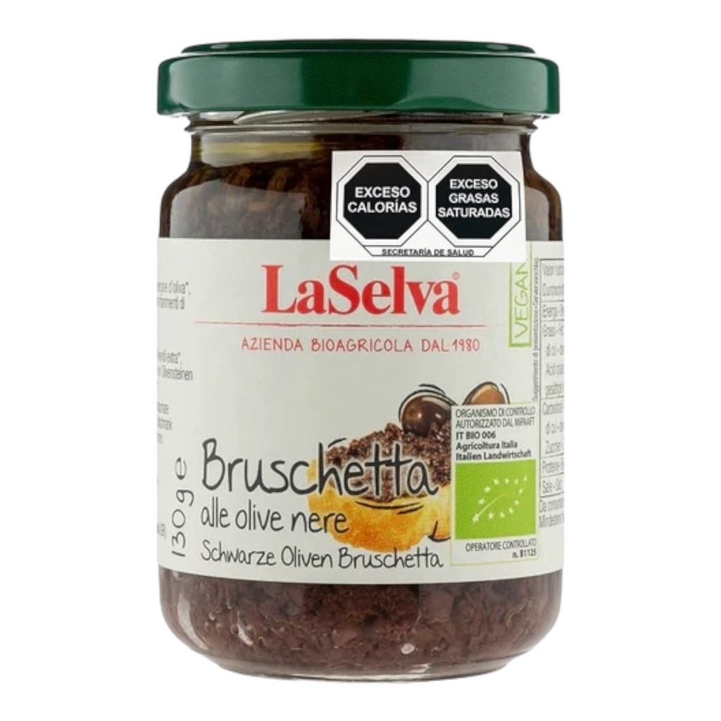 [8053323641599] Bruschetta de Aceituna Negra 130g (La Selva)