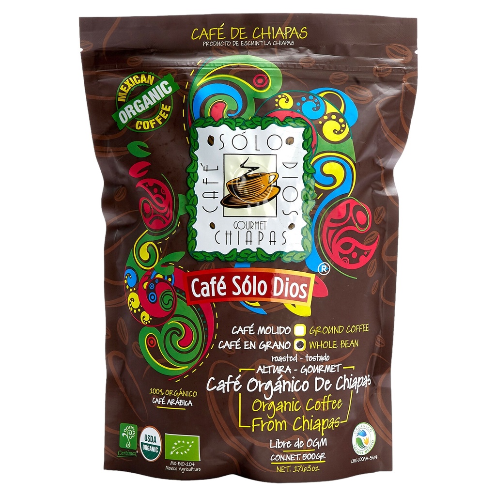 Cafe Organico en Grano 200g (Solo Dios)