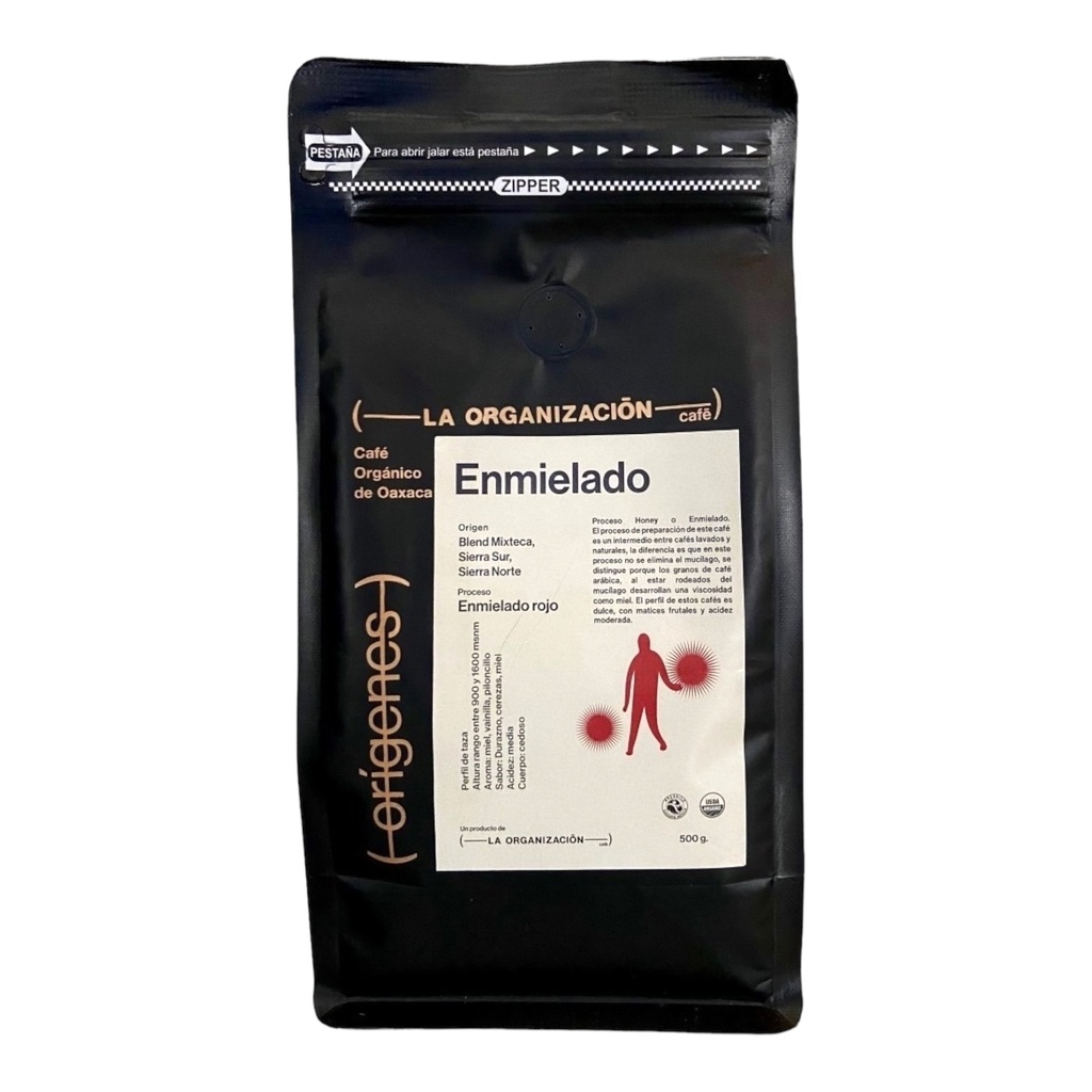 Café Enmielado en Grano 500g (La Organización)