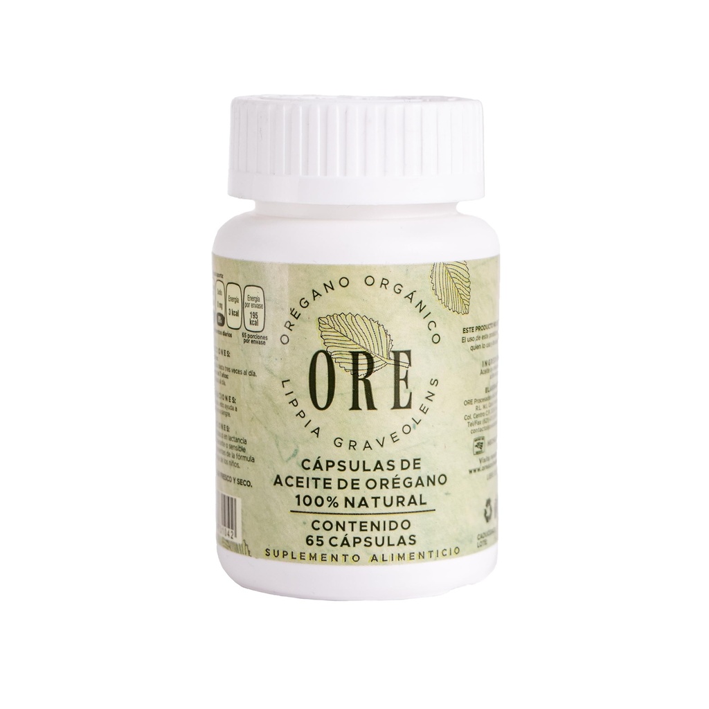 Capsulas de Orégano 65pz (Ore)