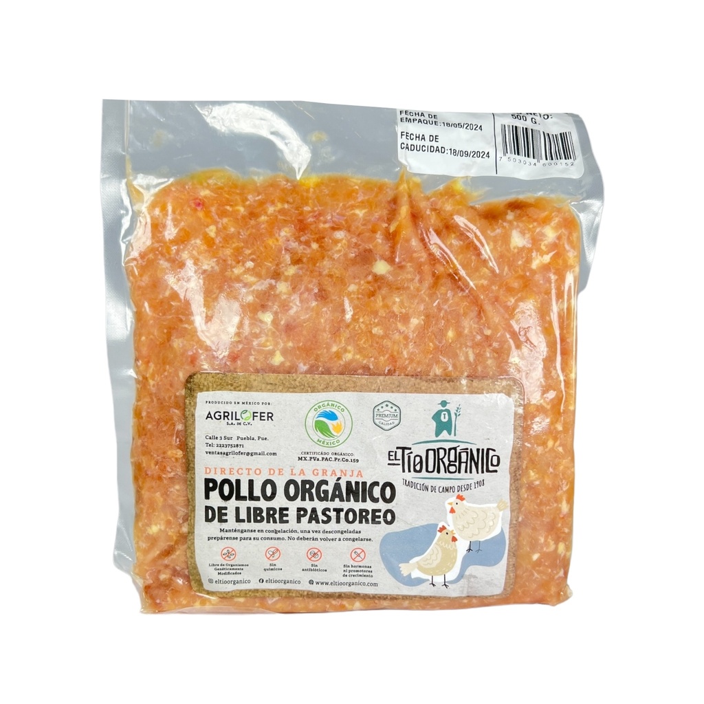 Carne molida de pollo KG (El Tío Orgánico)
