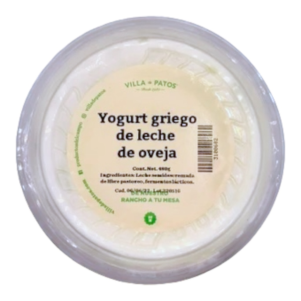 Yogurt griego de oveja 480 gr (Villa de Patos)