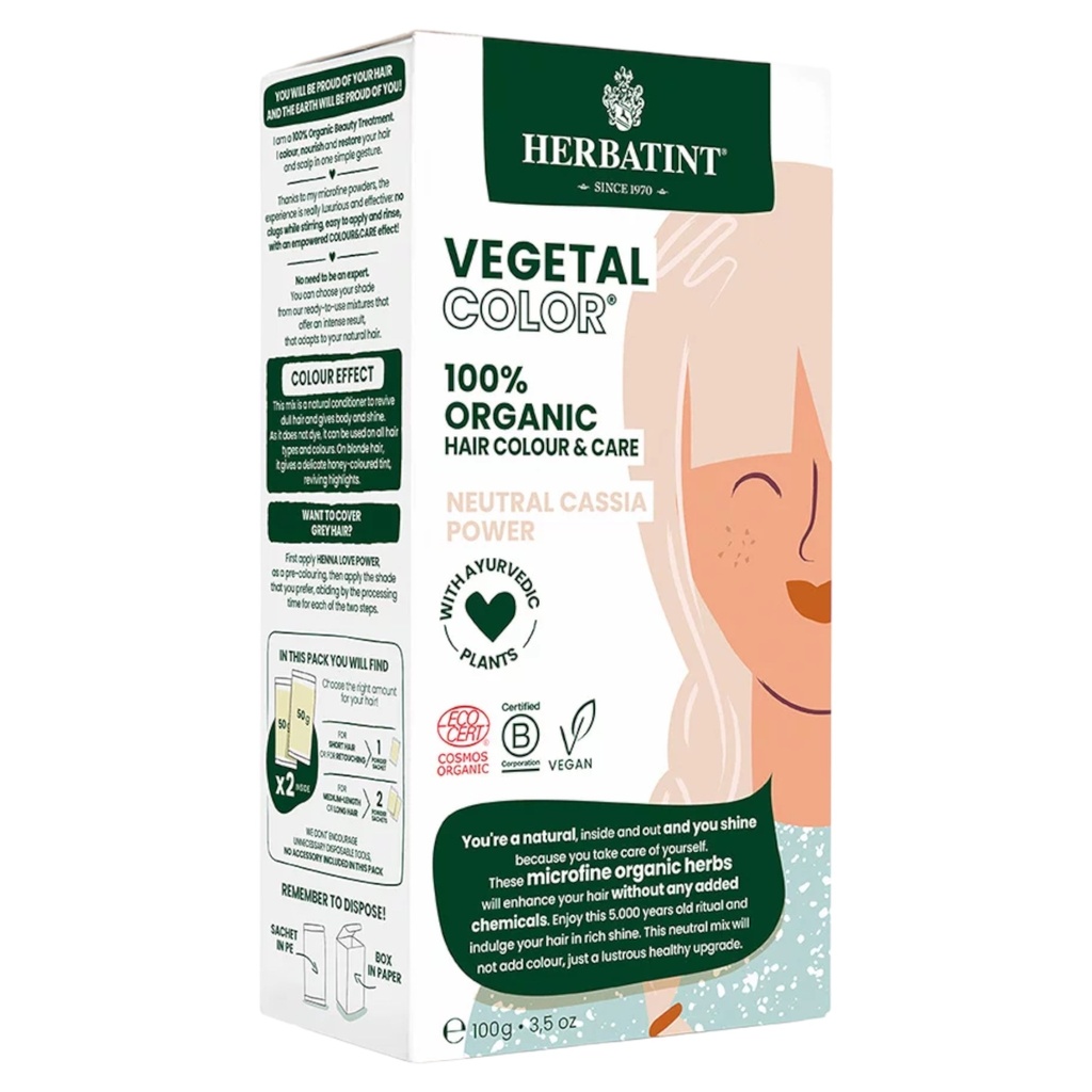 [8016744803090] Tinte Vegetal color Cassia Natural 100g (Herbatint)