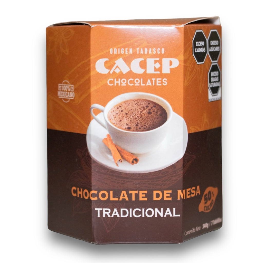 Chocolate de mesa tradicional 7 tabs 340g (Cacep)