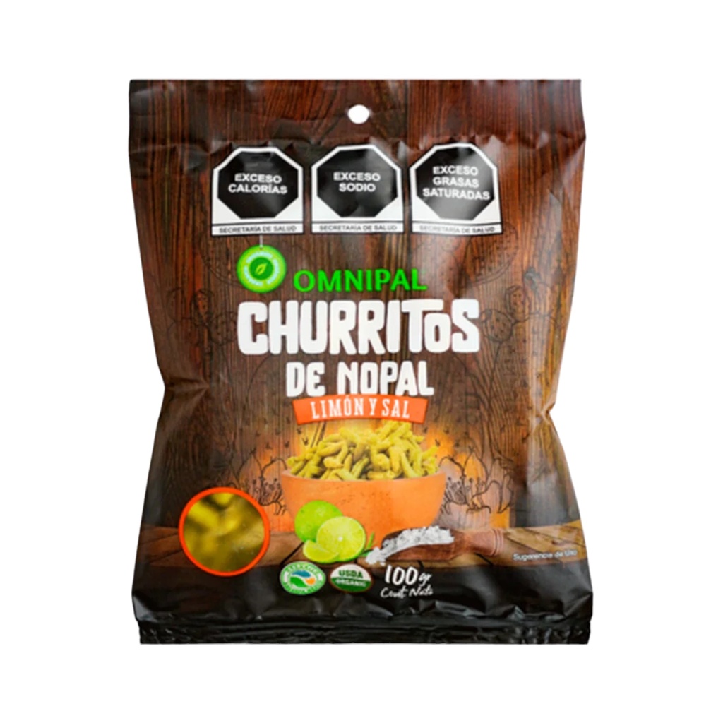 Churrito Orgánico sal y limón 100g (Omnipal)