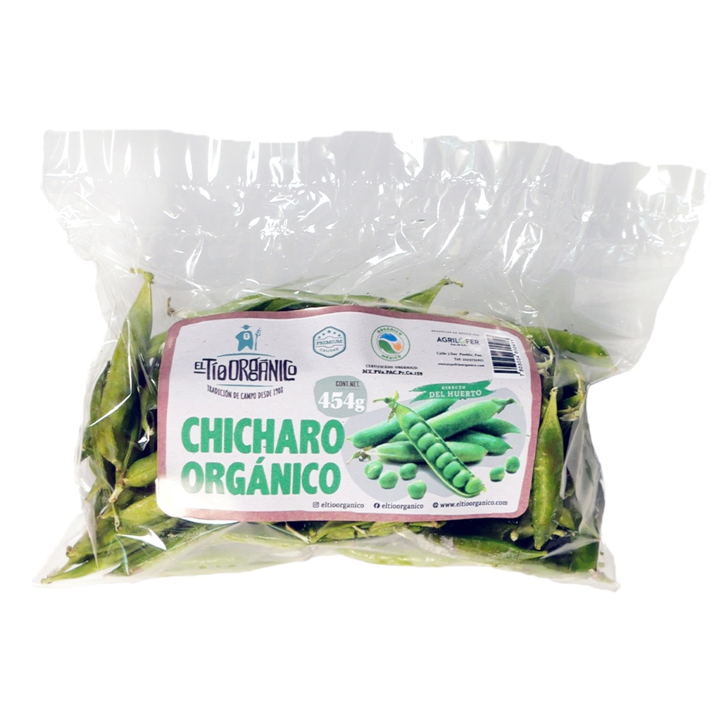 Chícharo organico en Vaina 454g (El Tio Organico)