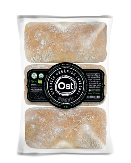 Ciabatta Orgánica 3Pz (Ost Gourmet) 