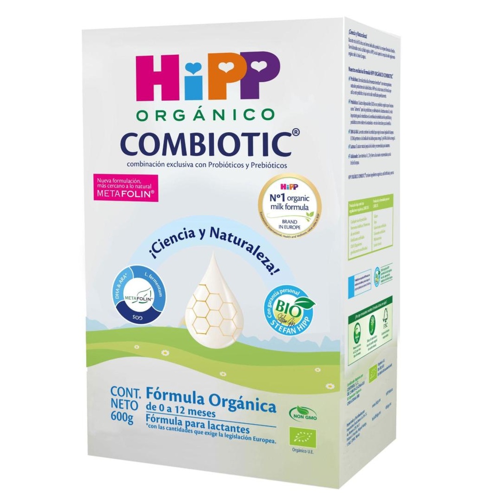Formula orgánica Anti-Reflux 0- 12 meses 600gr (HiPP)