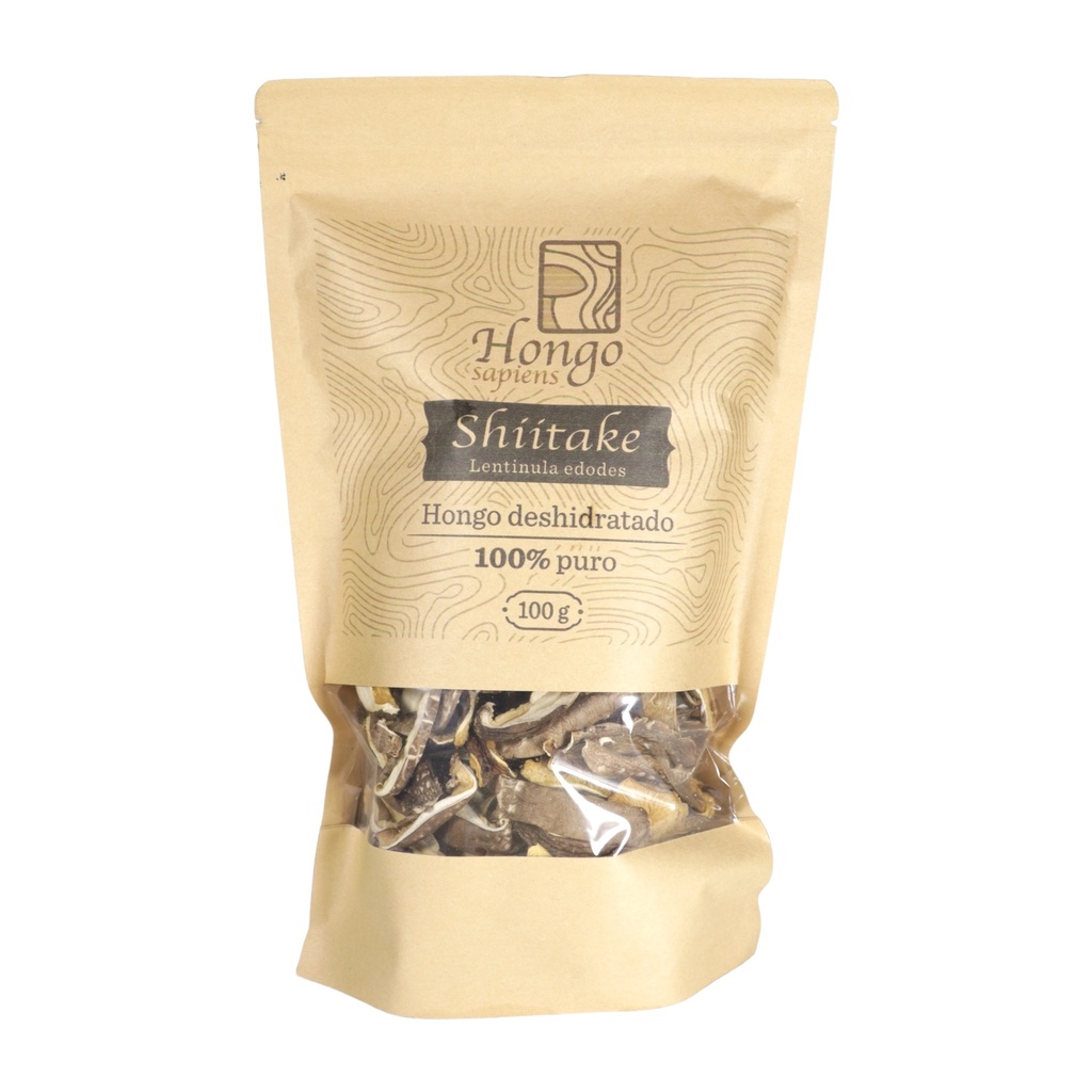 Hongo Shiitake Deshidratado 100g Hongo Sapiens