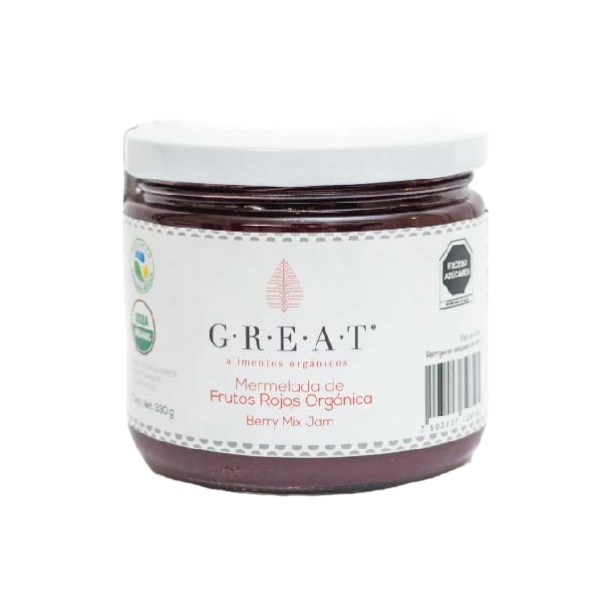 Mermelada de Frutos Rojos Orgánica Great 