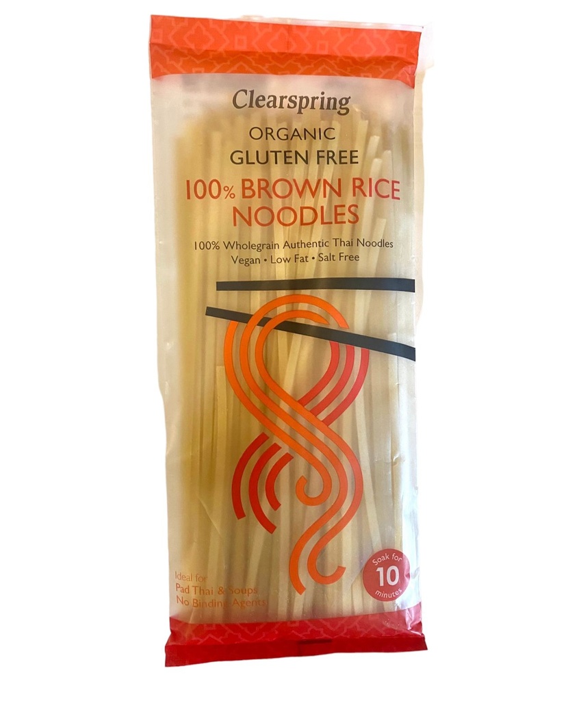 [5021554989431] Fideos de Arroz Integral Orgánicos Sin Gluten Clearspring