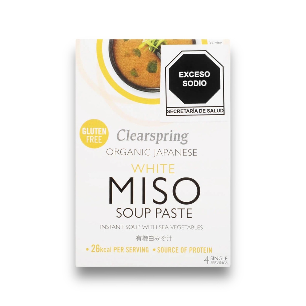 Pasta para Sopa de Miso Blanco con Vegetales del Mar Orgánica 60g Clearspring