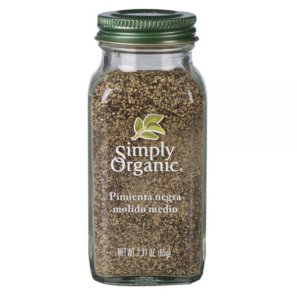 Pimienta negra molido medio 65g (Simply Organic)