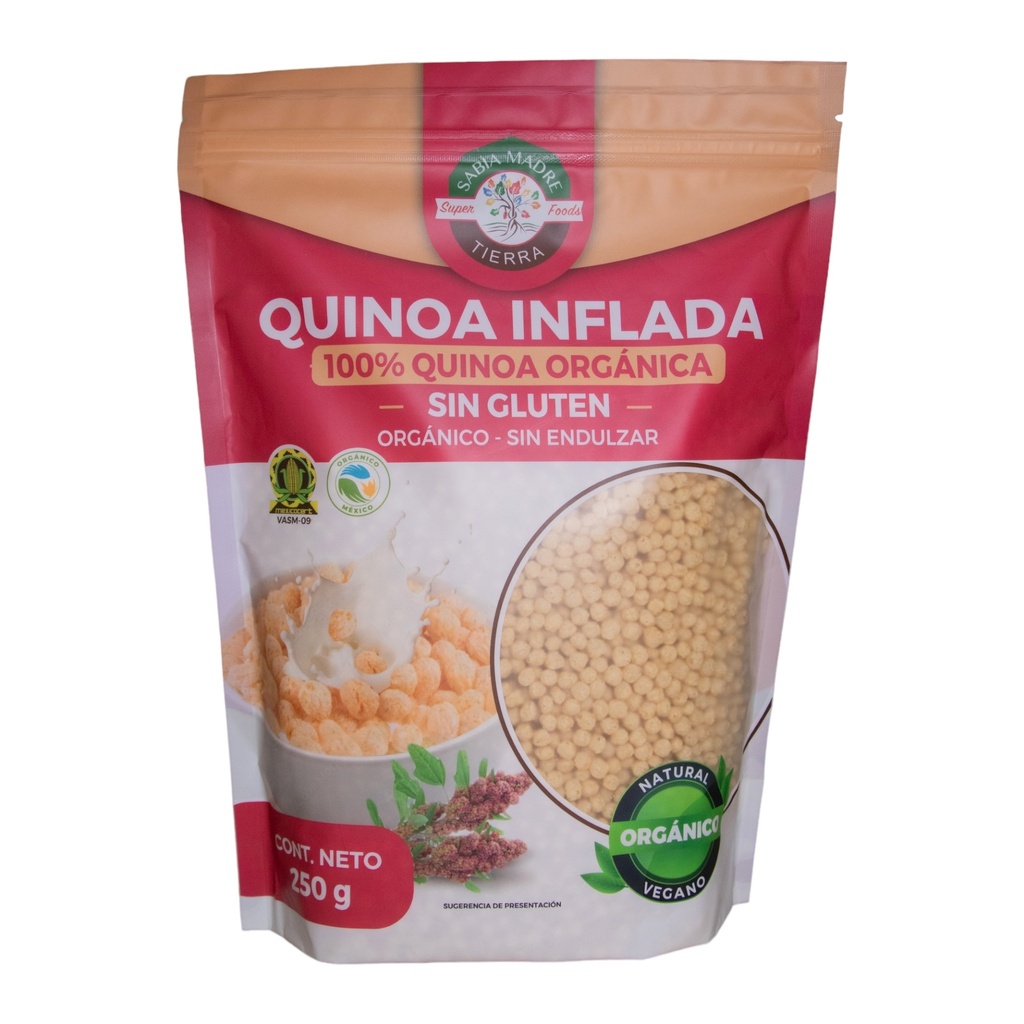 Quinoa Inflada Orgánica 250 g (Sabia Madre Tierra)