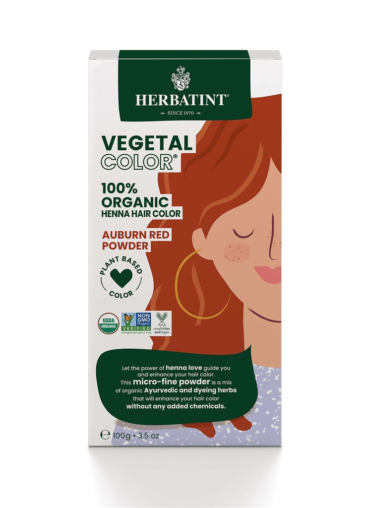 Tinte Vegetal color Rojo Henna 100g (Herbatint)