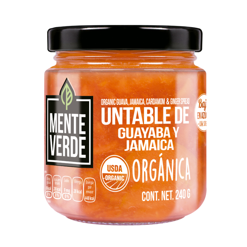 Untable de Guayaba Jamaica Cardamomo 240 g Mente Verde