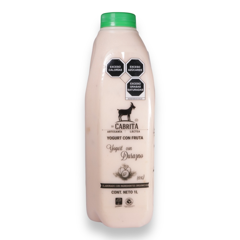 Yogurt cabra Durazno 1L (La Cabrita)