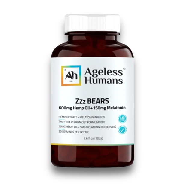 ZZZ Gomitas de CBD 600mg con Melatonina 30pz (Ageless Humans)