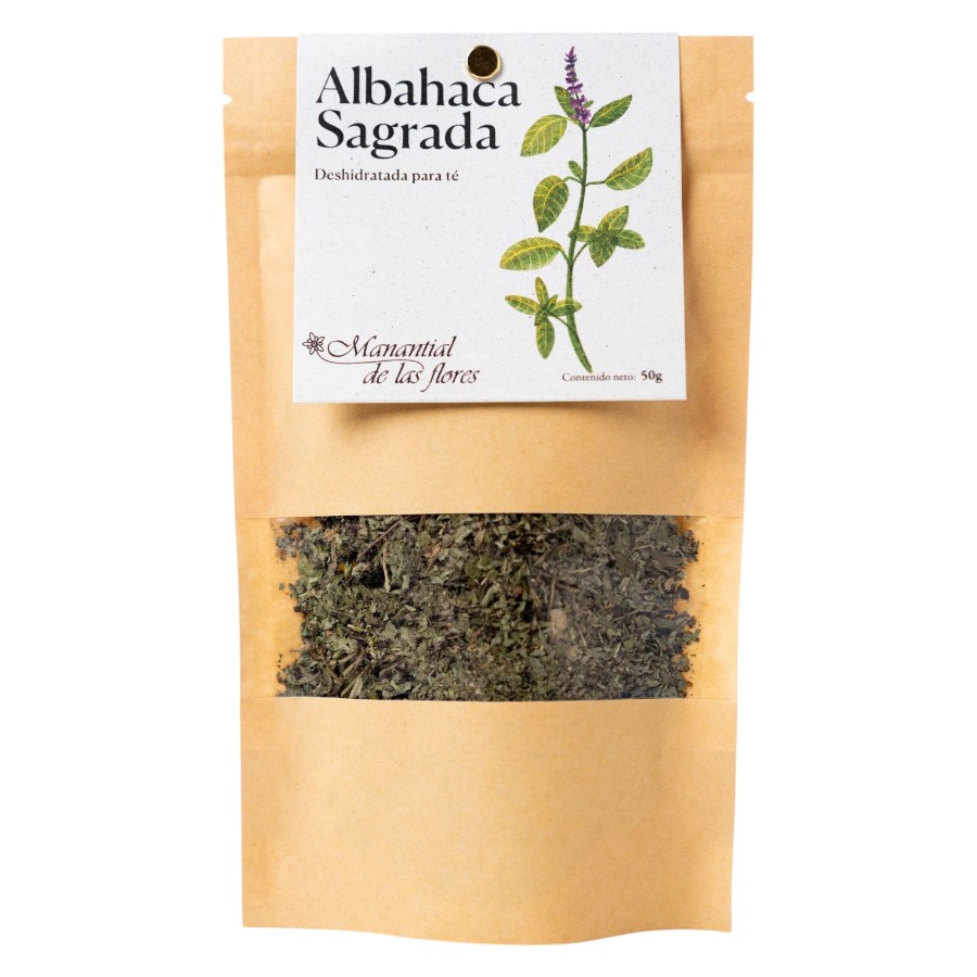 Albahaca Sagrada Deshidratada para Té 50g (Manantial de las Flores)