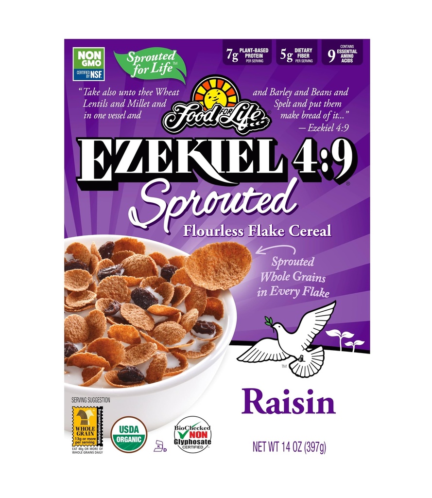 Cereal Hojuelas con Pasas 397 g (Ezekiel) 