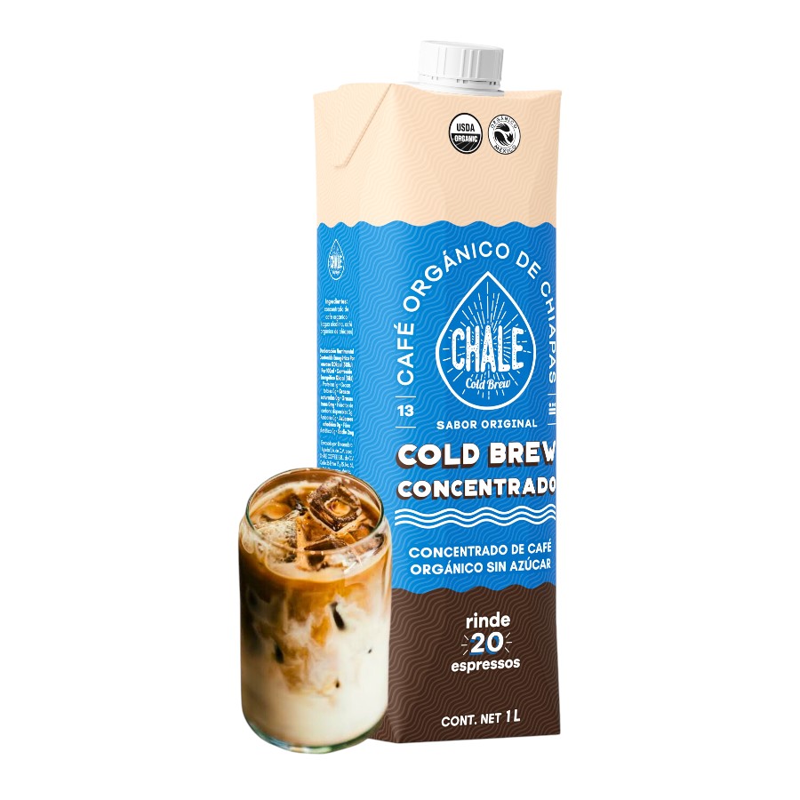 Concentrado de Cafe Cold Brew sin Azucar Org 1L (Chale Coffee)