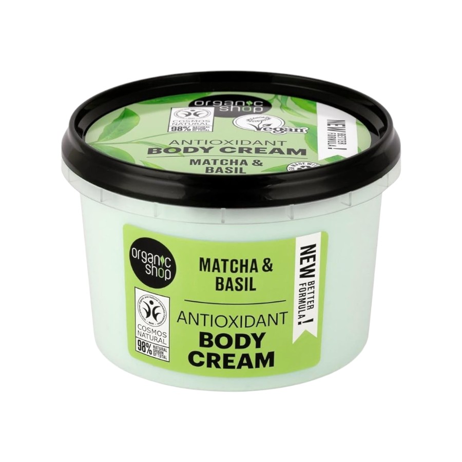 Crema corporal antioxidante de matcha y albahaca 250ml (Organic Shop)