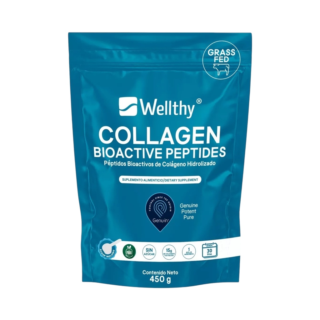 Péptidos bioactivos de colágeno hidrolizado 450g (Wellthy)